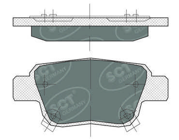 SCT GERMANY Комплект тормозных колодок, дисковый тормоз SP 369 PR